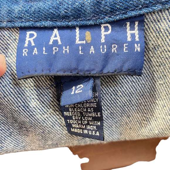 Vintage 90s RALPH by Ralph Lauren Western Blue Denim Jacket Womens 12 L - Picture 4 of 11